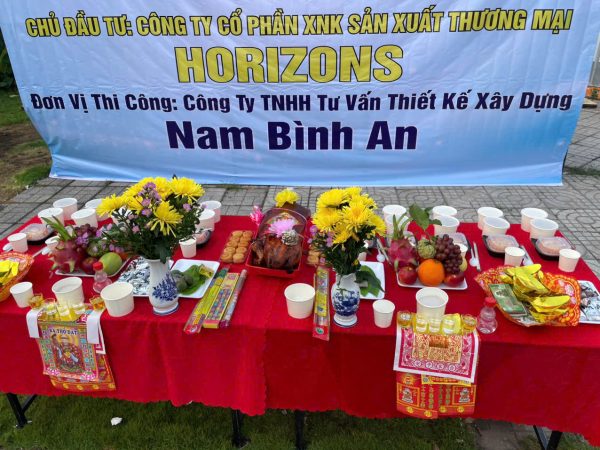 Mâm cúng Động thổ