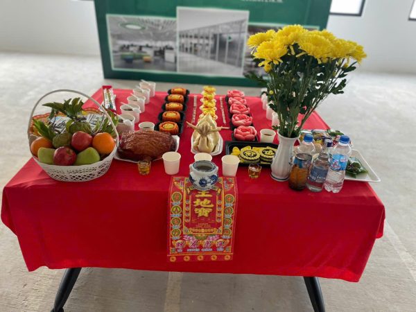 Mâm cúng Động thổ