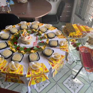 Đặt mâm cúng thôi nôi bé gái trọn gói tại Đồ Cúng Cát Tường